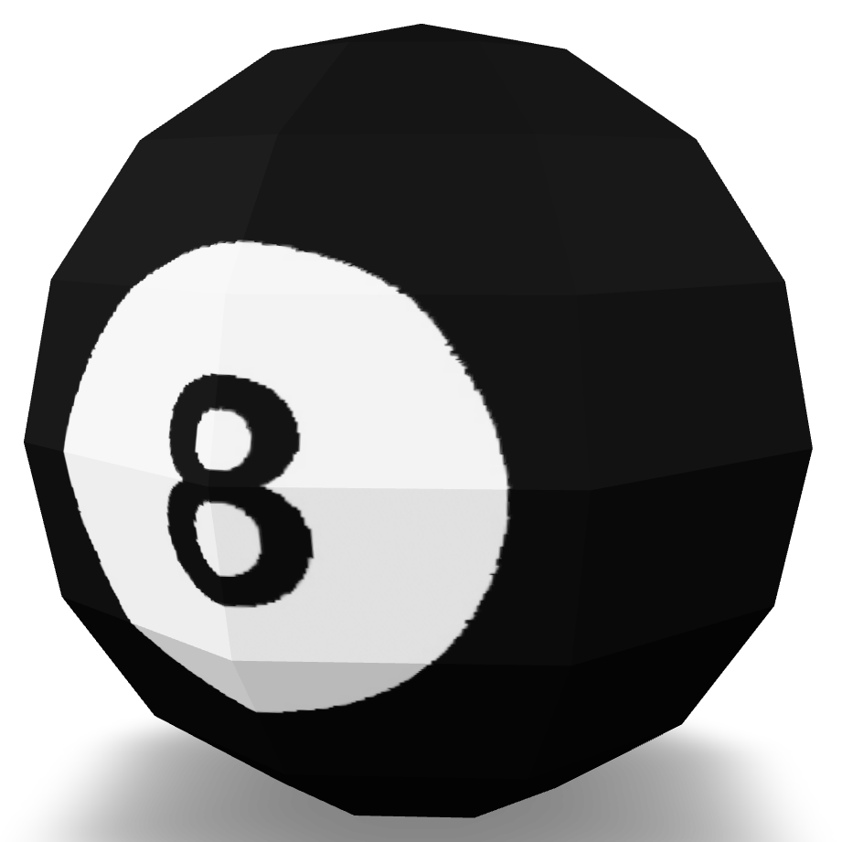 Stylized Eight Ball 3D Model