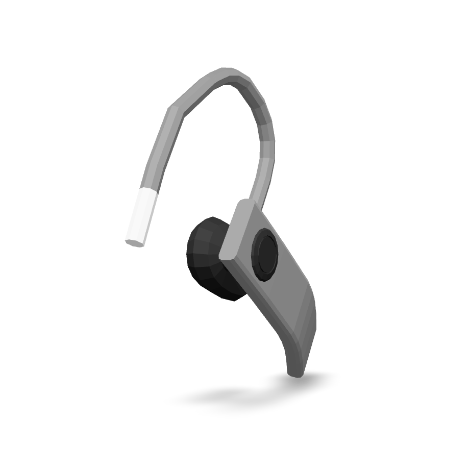 Stylized Bluetooth Headset 3D Model