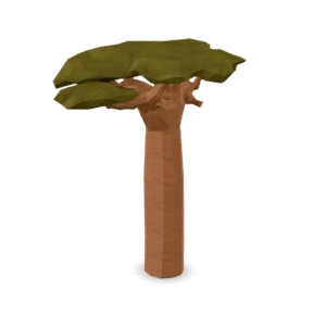 Low Poly Baobab 3D Model