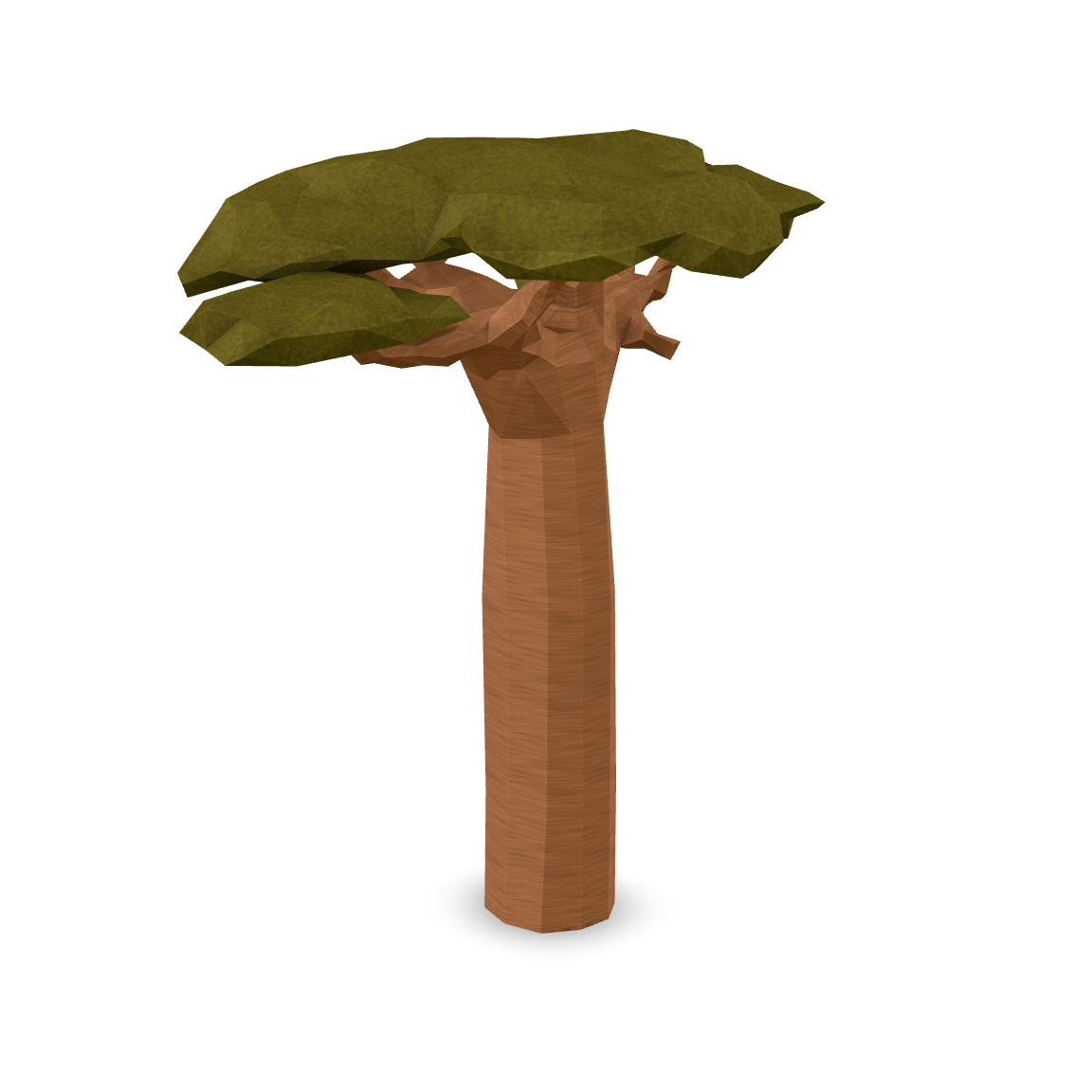 Low Poly Baobab 3D Model