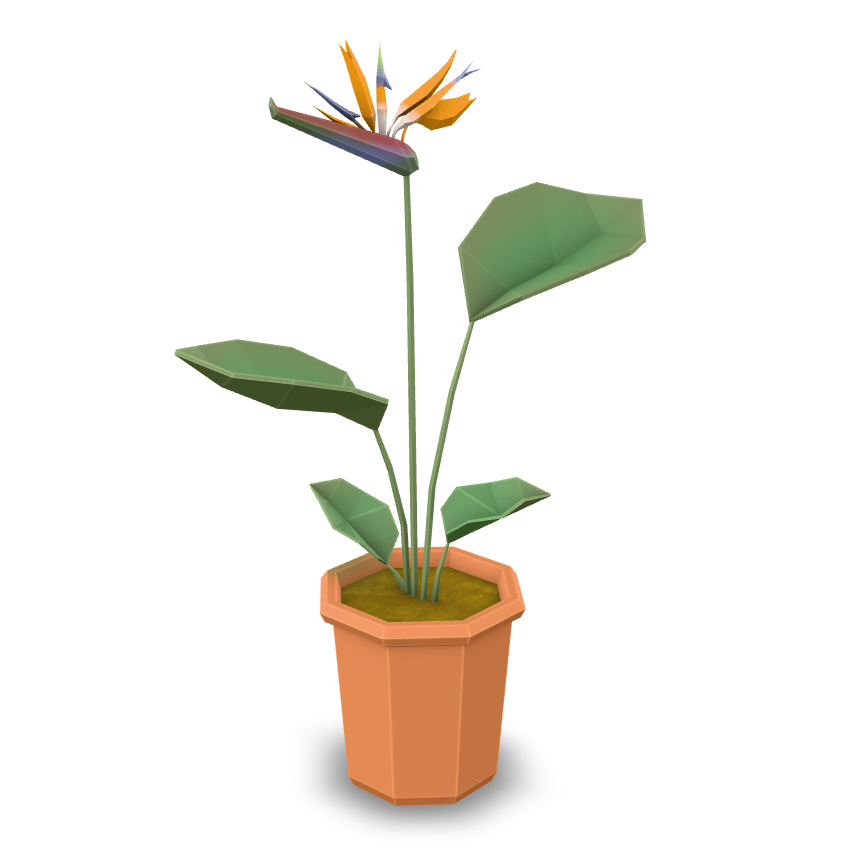 Stylized Bird of Paradise 3D Model