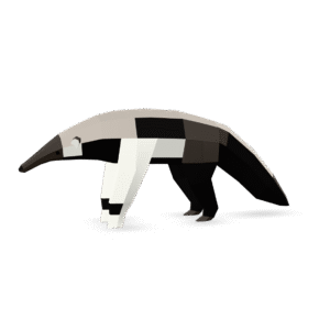 Low Poly Anteater 3D Model
