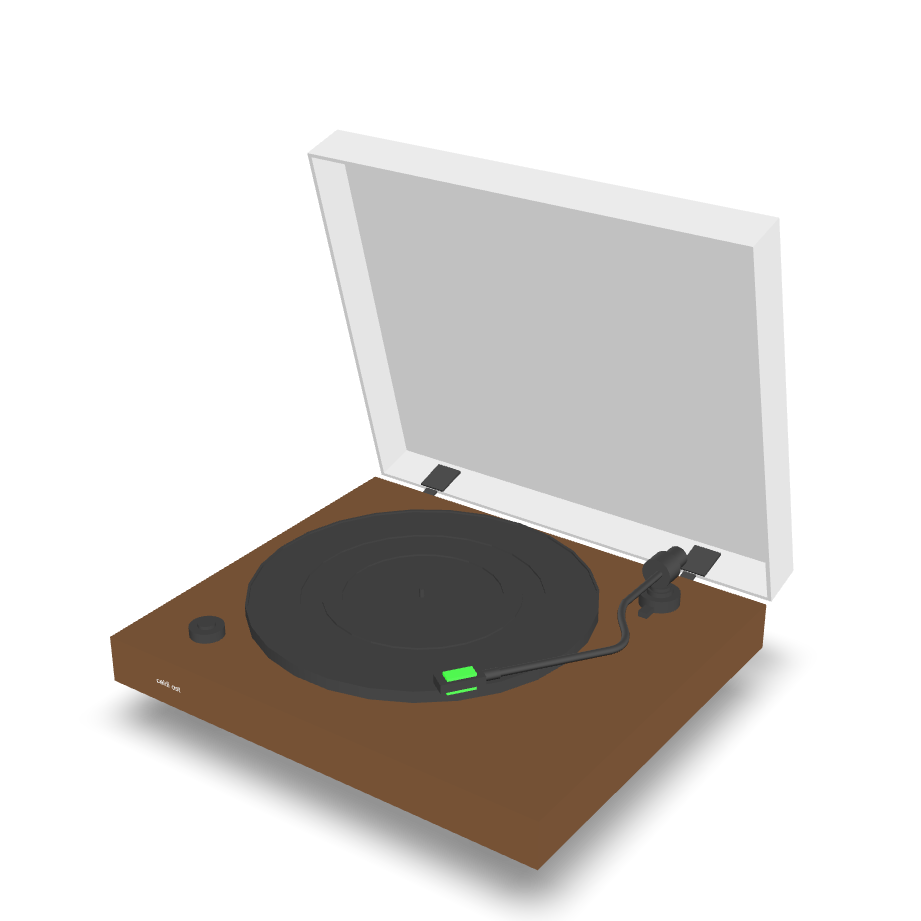 Vintage Turntable Player 3D Model