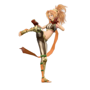 Stylized Fighter Girl 3D Model