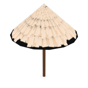 Thatched Asian Parasol 3D Model