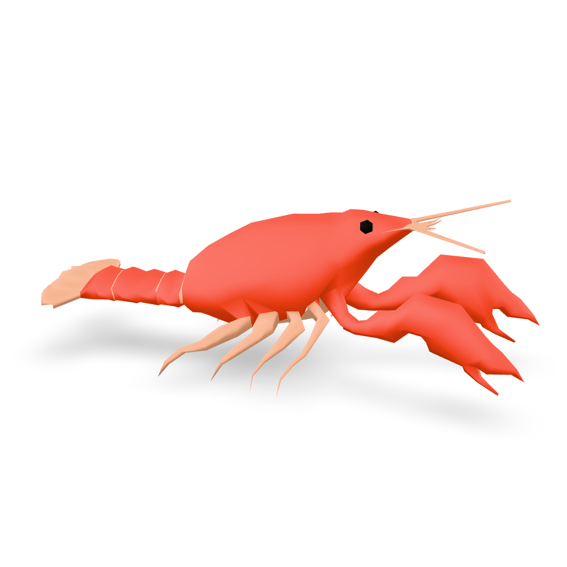 Low Poly Lobster 3D Model