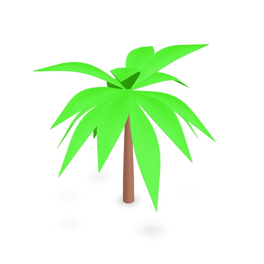 Stylized Palm Tree 3D Model