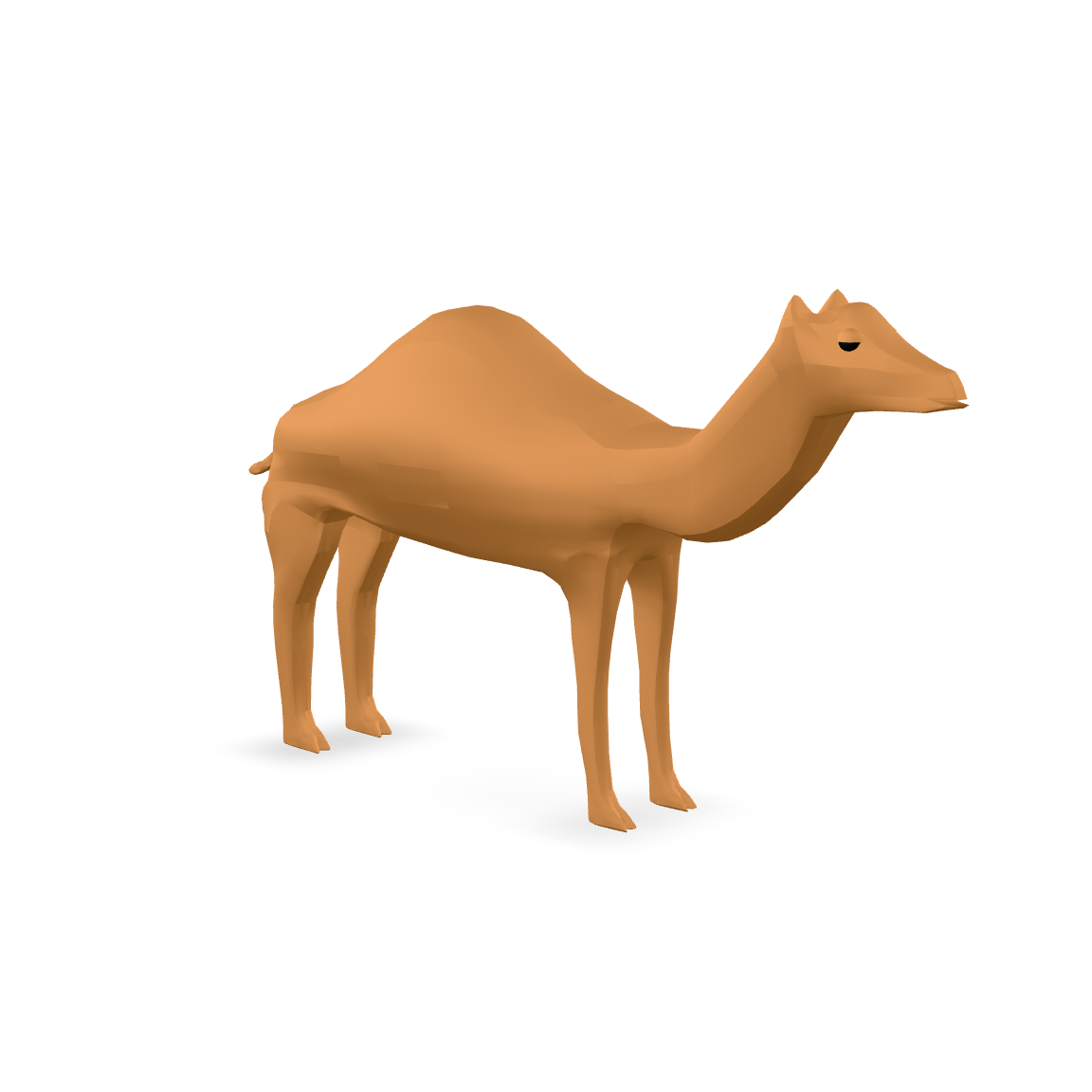 Simple Camel Figure 3D Model