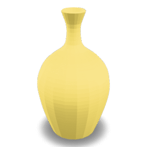 Simple Yellow Vase 3D Model