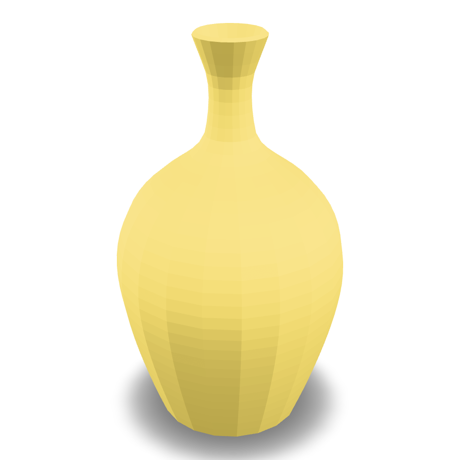 Simple Yellow Vase 3D Model