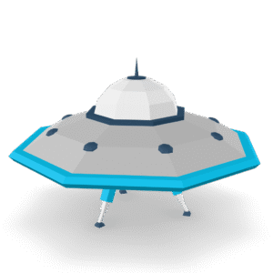 Low Poly UFO 3D Model