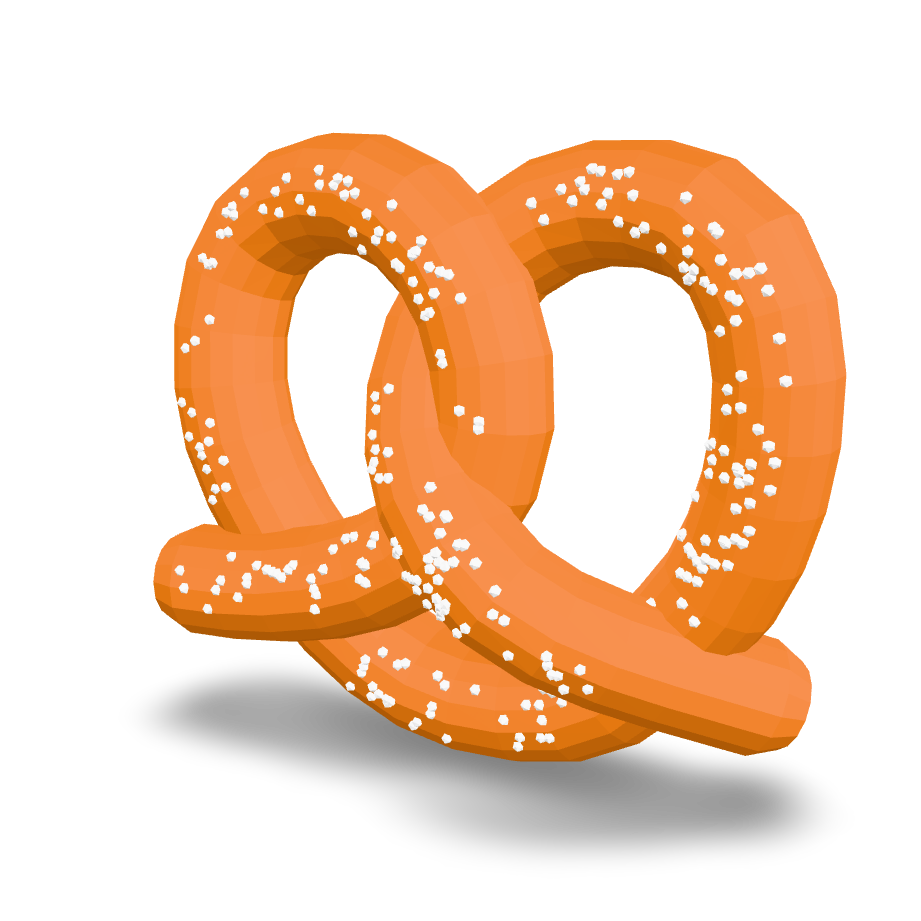 Salty Pretzel Snack 3D Model