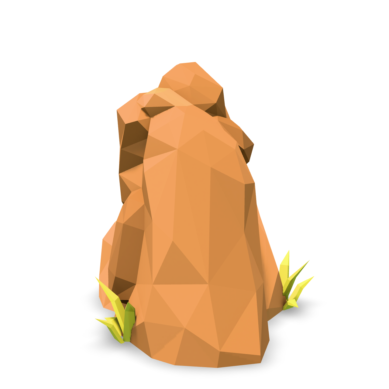 Low Poly Rock 3D Model