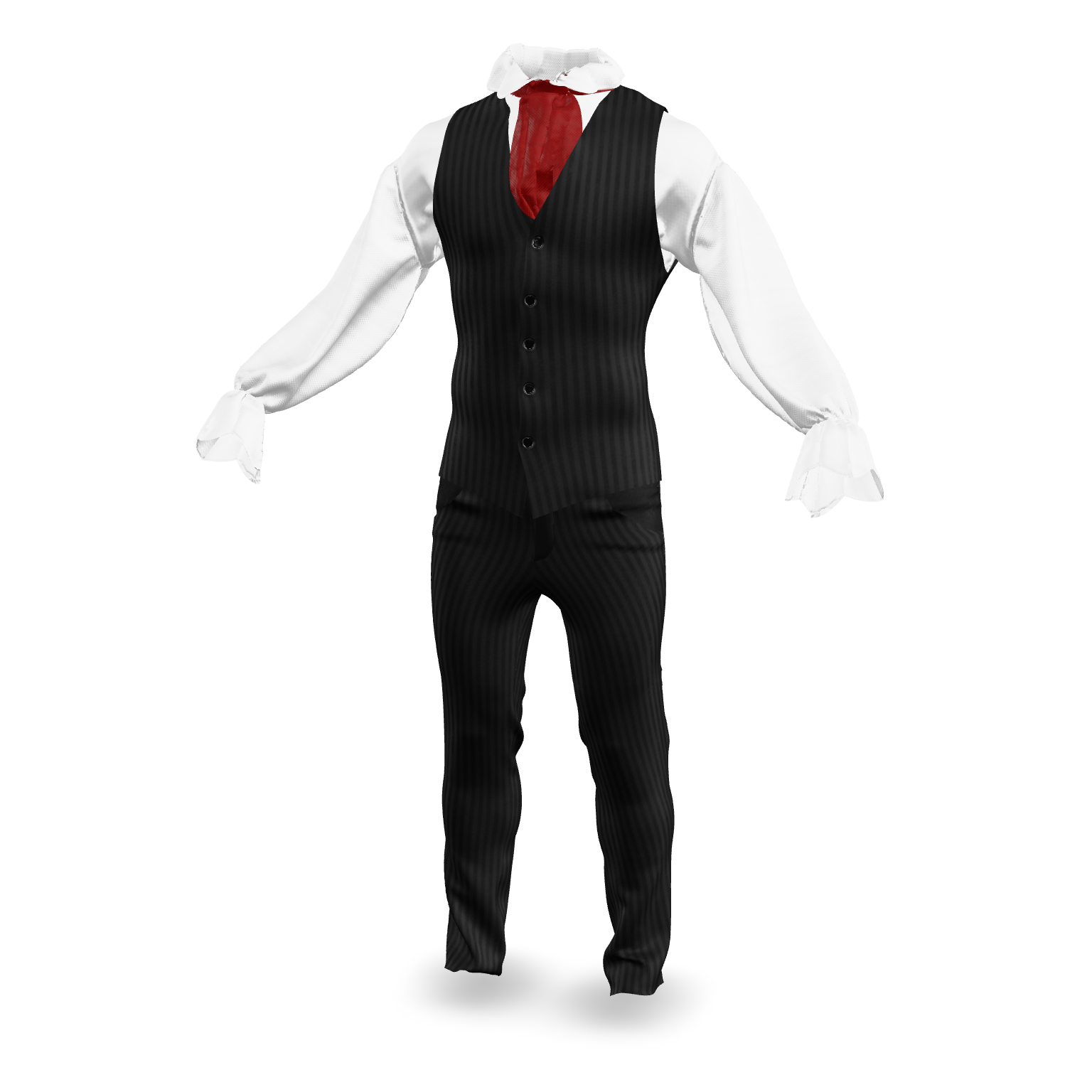 Victorian Gentleman's Outfit 3D Model