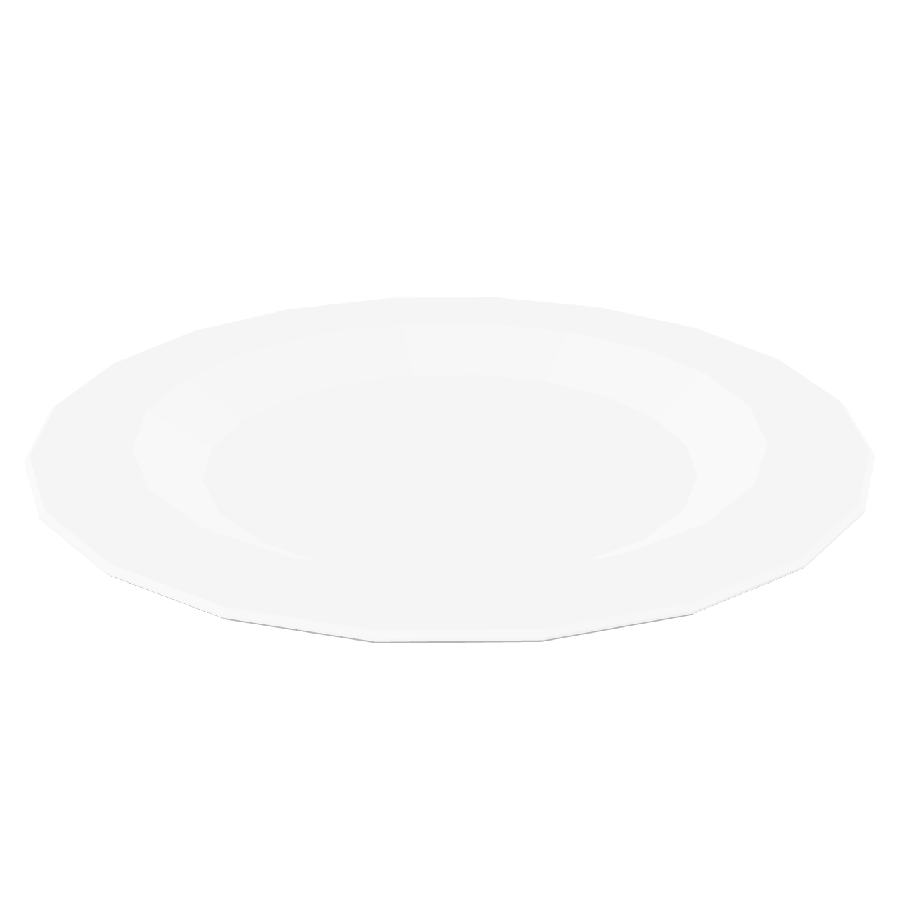 Simple White Plate 3D Model