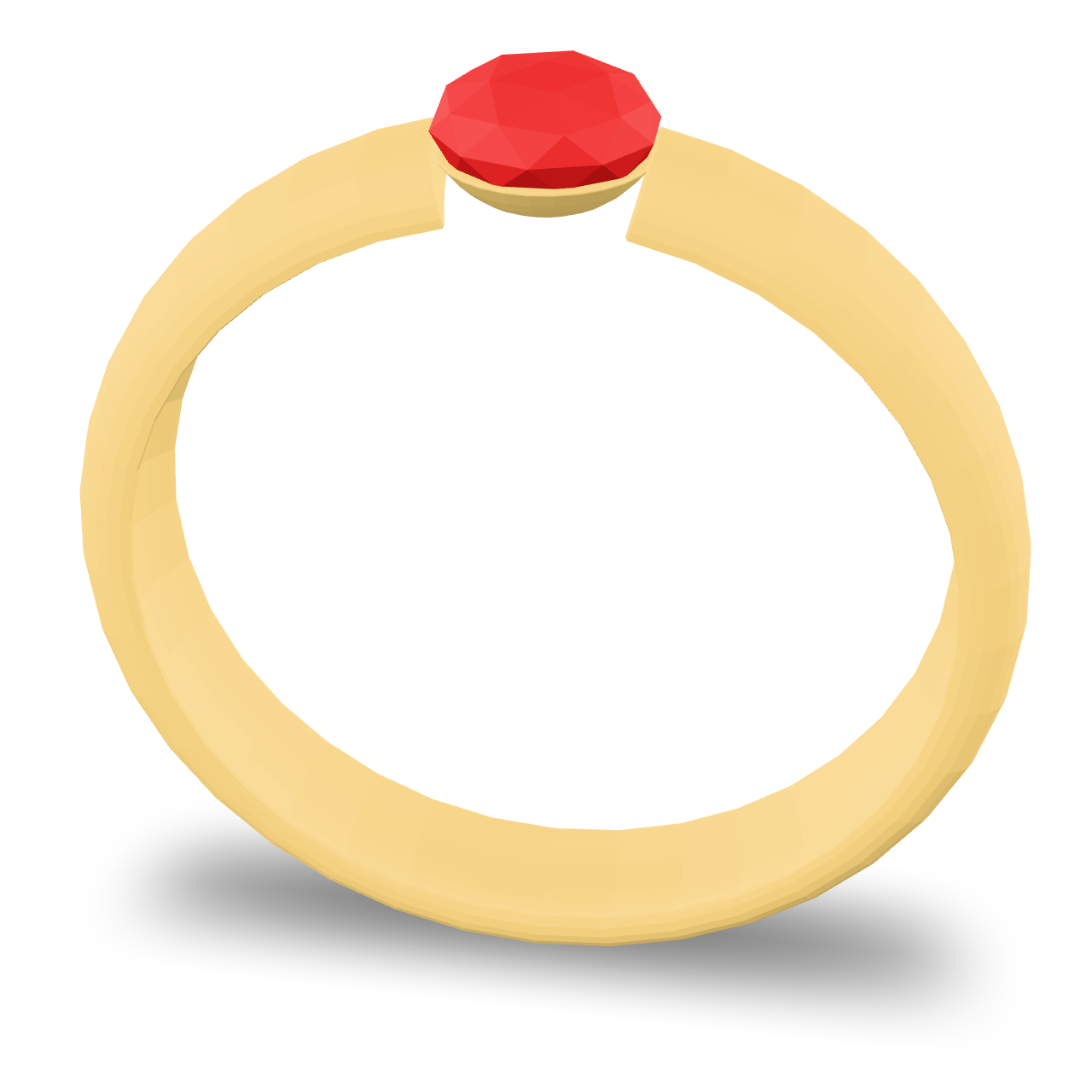 Low Poly Ring 3D Model