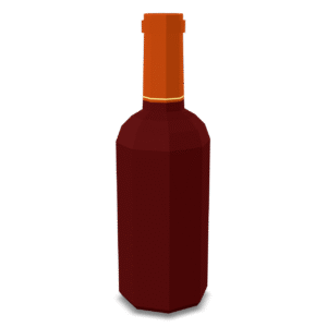 Stylized Wine Bottle 3D Model