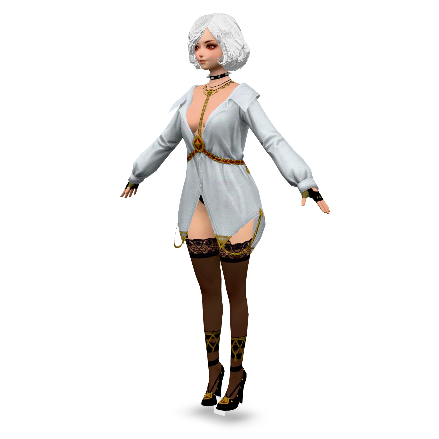 Elegant Female Character 3D Model