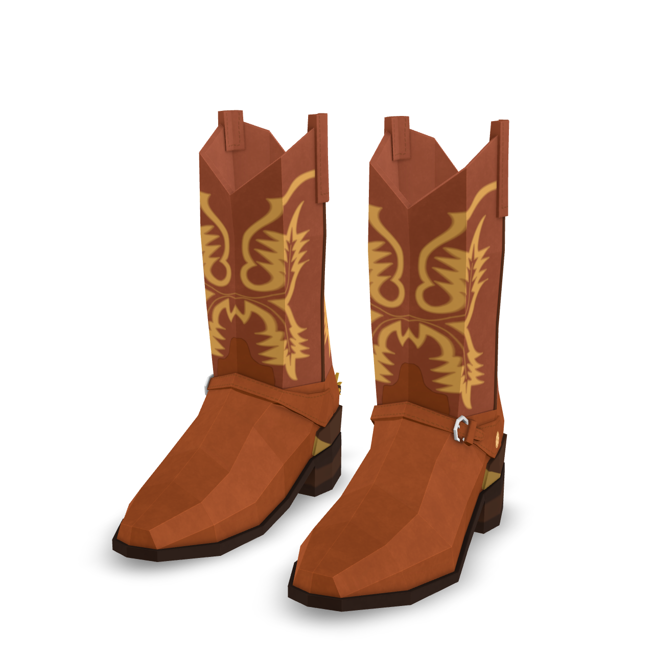 Stylized Cowboy Boots 3D Model