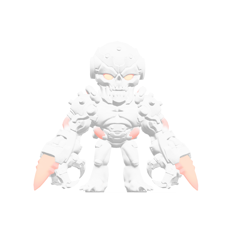Stylized Cyberdemon Figure 3D Model