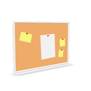 Corkboard with Notes 3D Model