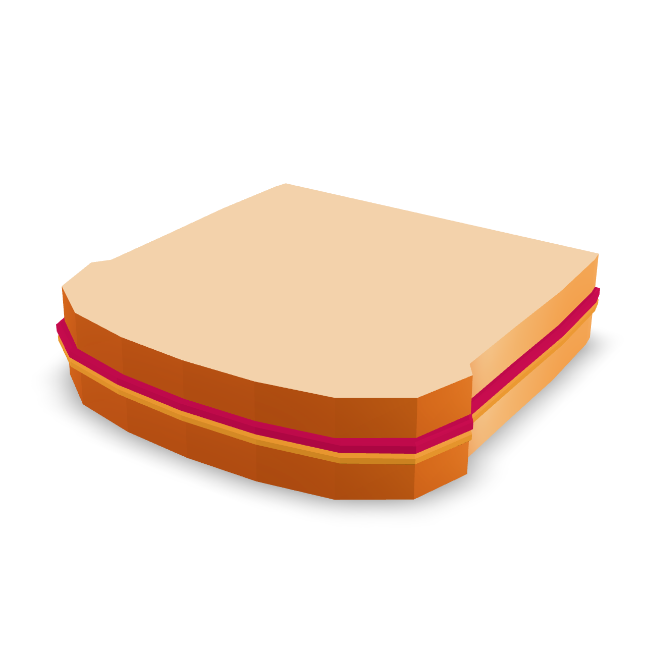 Low Poly Sandwich 3D Model