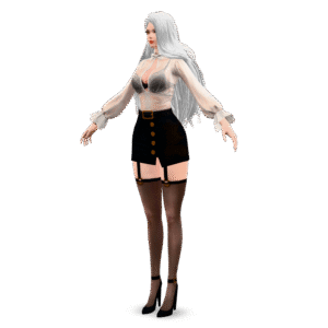 Stylish Female Character 3D Model