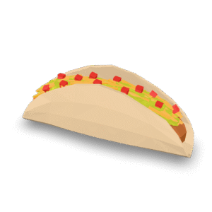 Low Poly Taco 3D Model