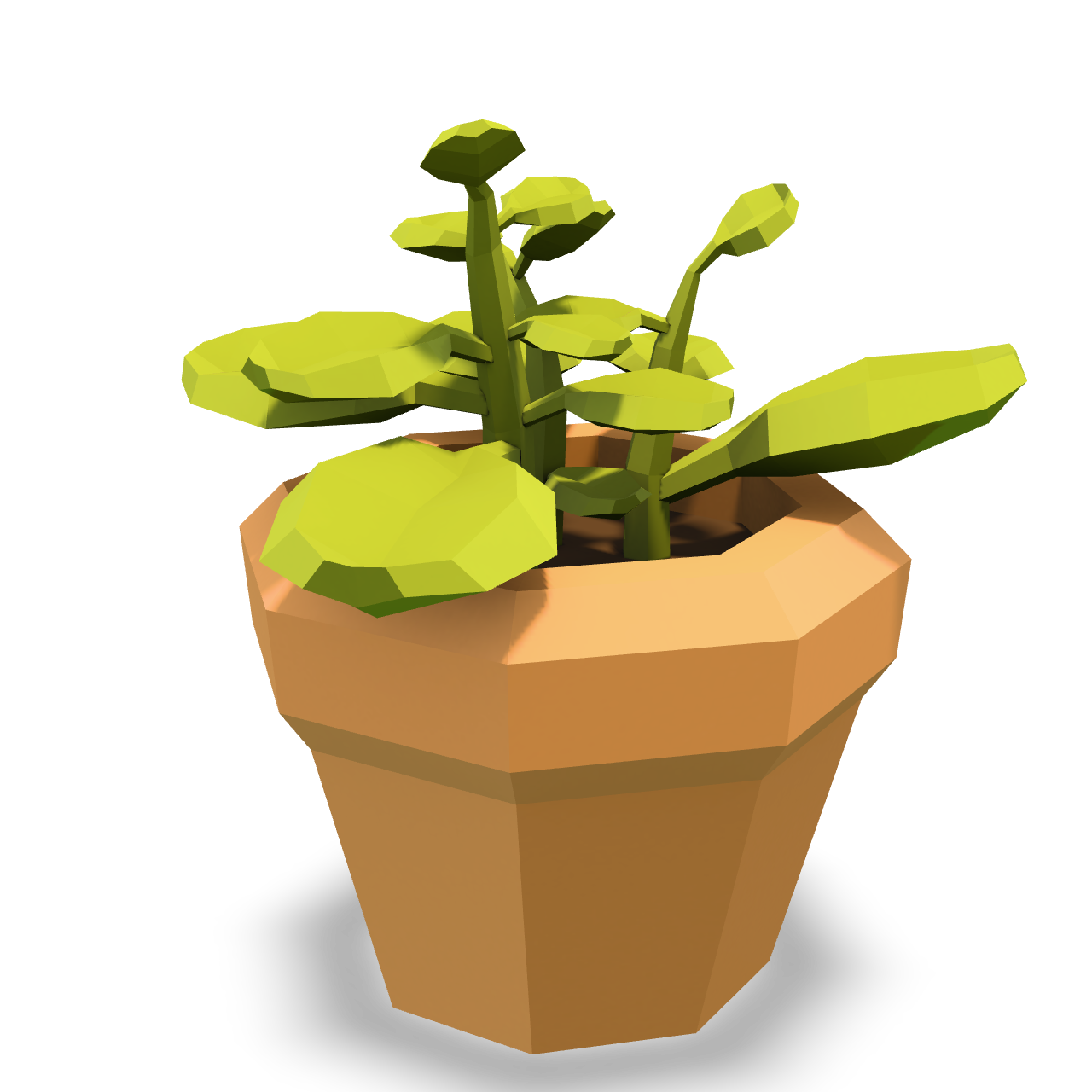 Low Poly Plant 3D Model