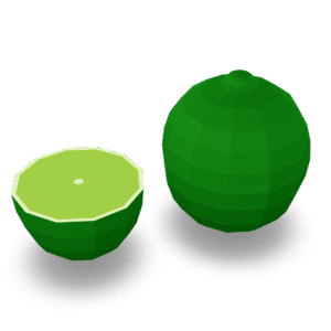 Low Poly Lime 3D Model