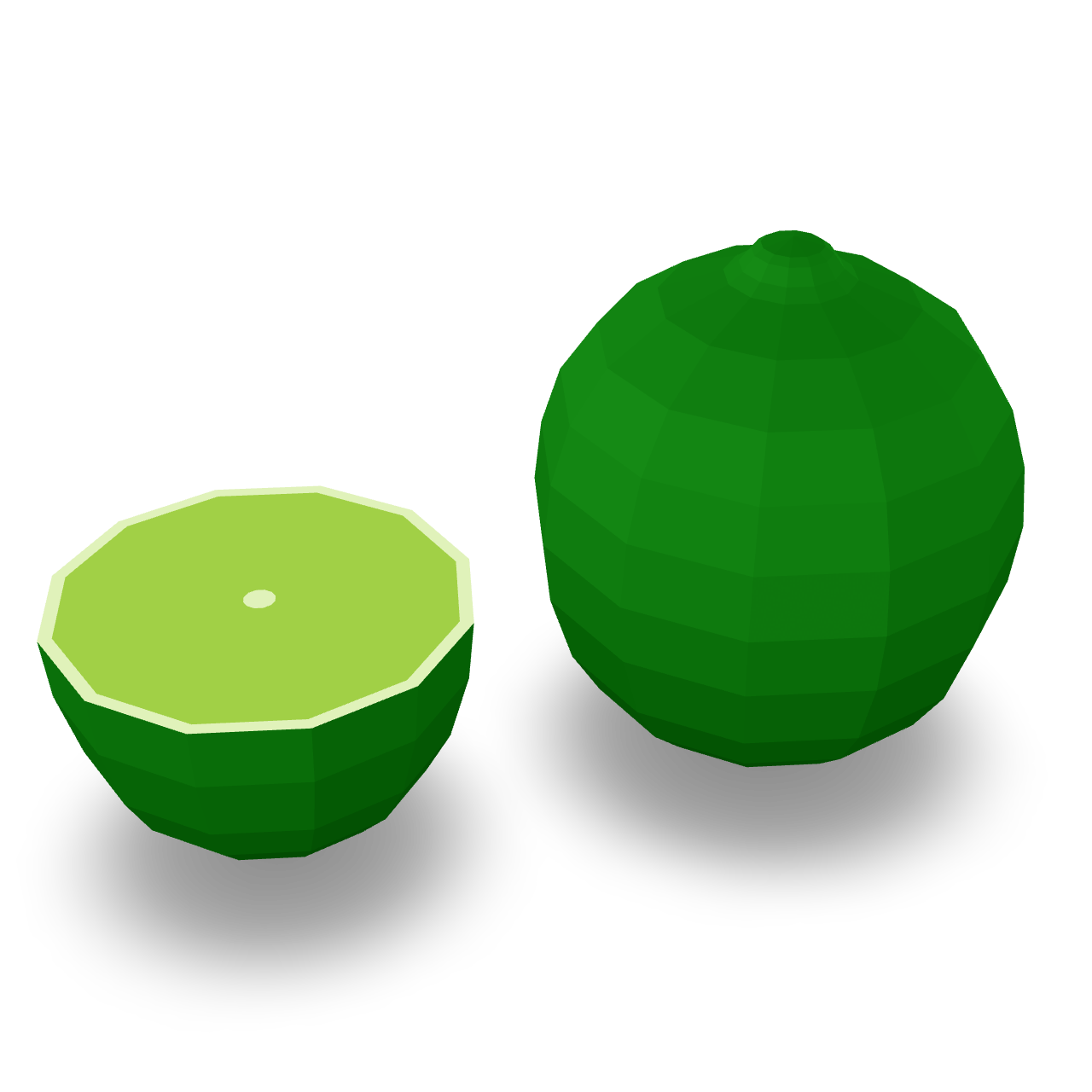 Low Poly Lime 3D Model