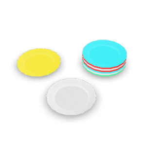 Simple Plates Set 3D Model