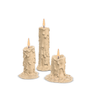 Melting Candle Set 3D Model