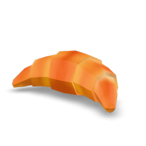 Low Poly Croissant 3D Model