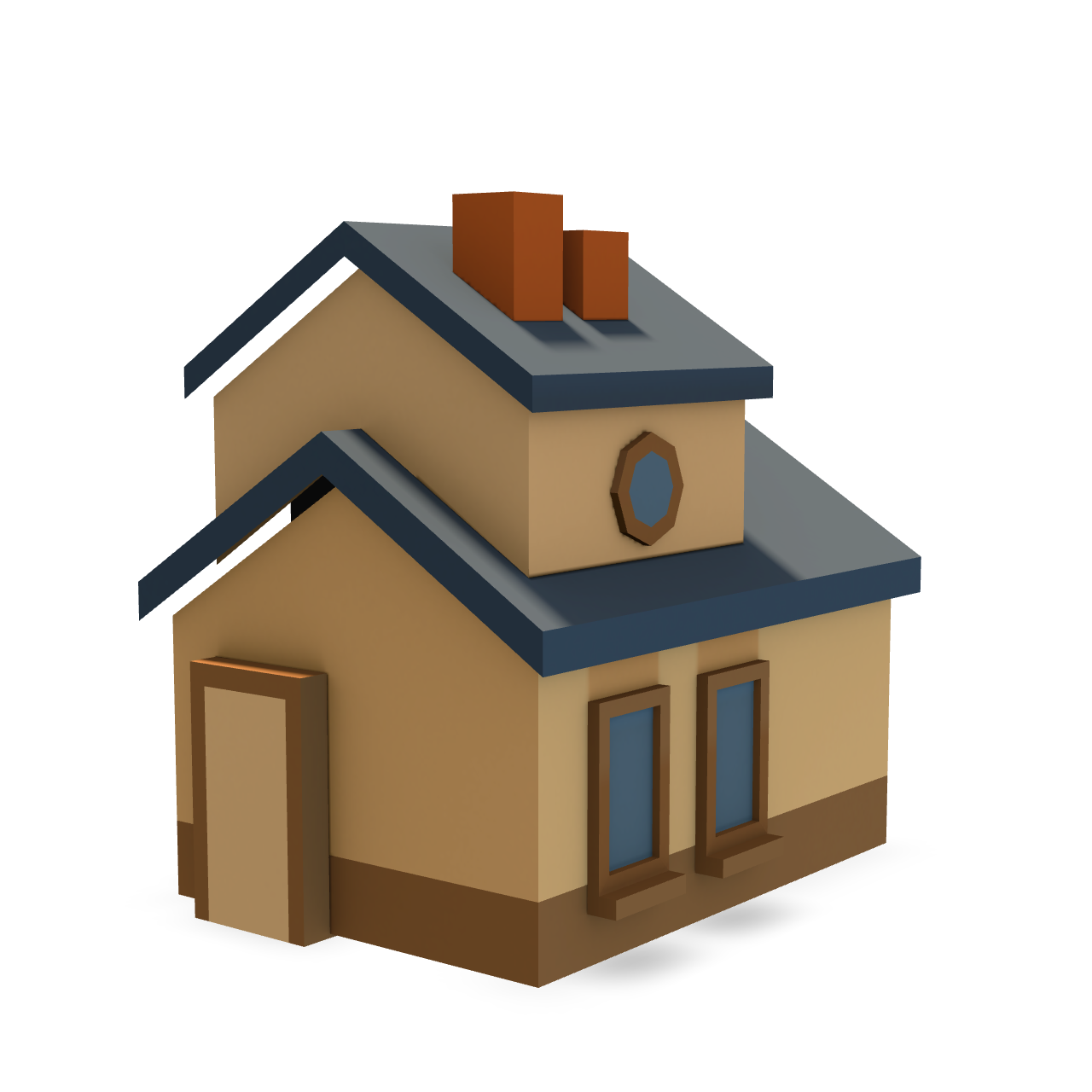 Low Poly House 3D Model