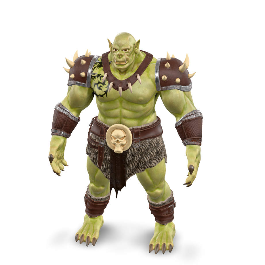 Brute Orc Warrior 3D Model