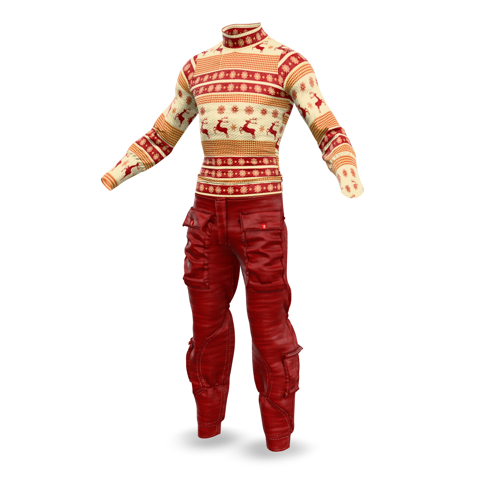 Festive Outfit Combo 3D Model