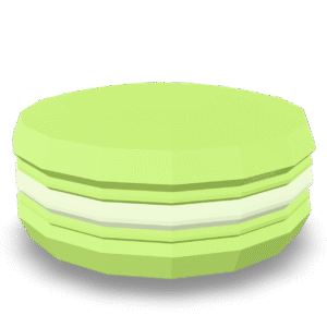 Low Poly Macaron 3D Model