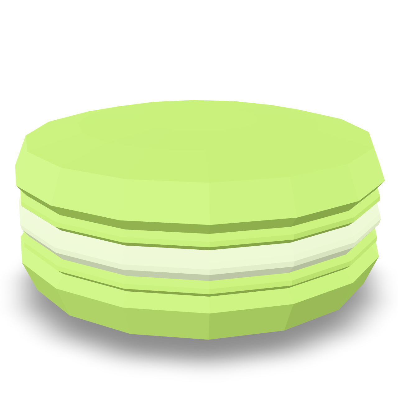 Low Poly Macaron 3D Model
