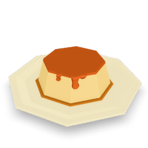 Low Poly Flan 3D Model