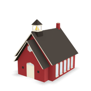 Cartoon Schoolhouse Model 3D Model