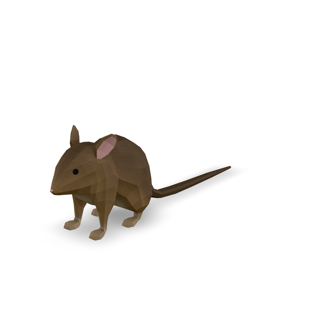Low Poly Mouse 3D Model