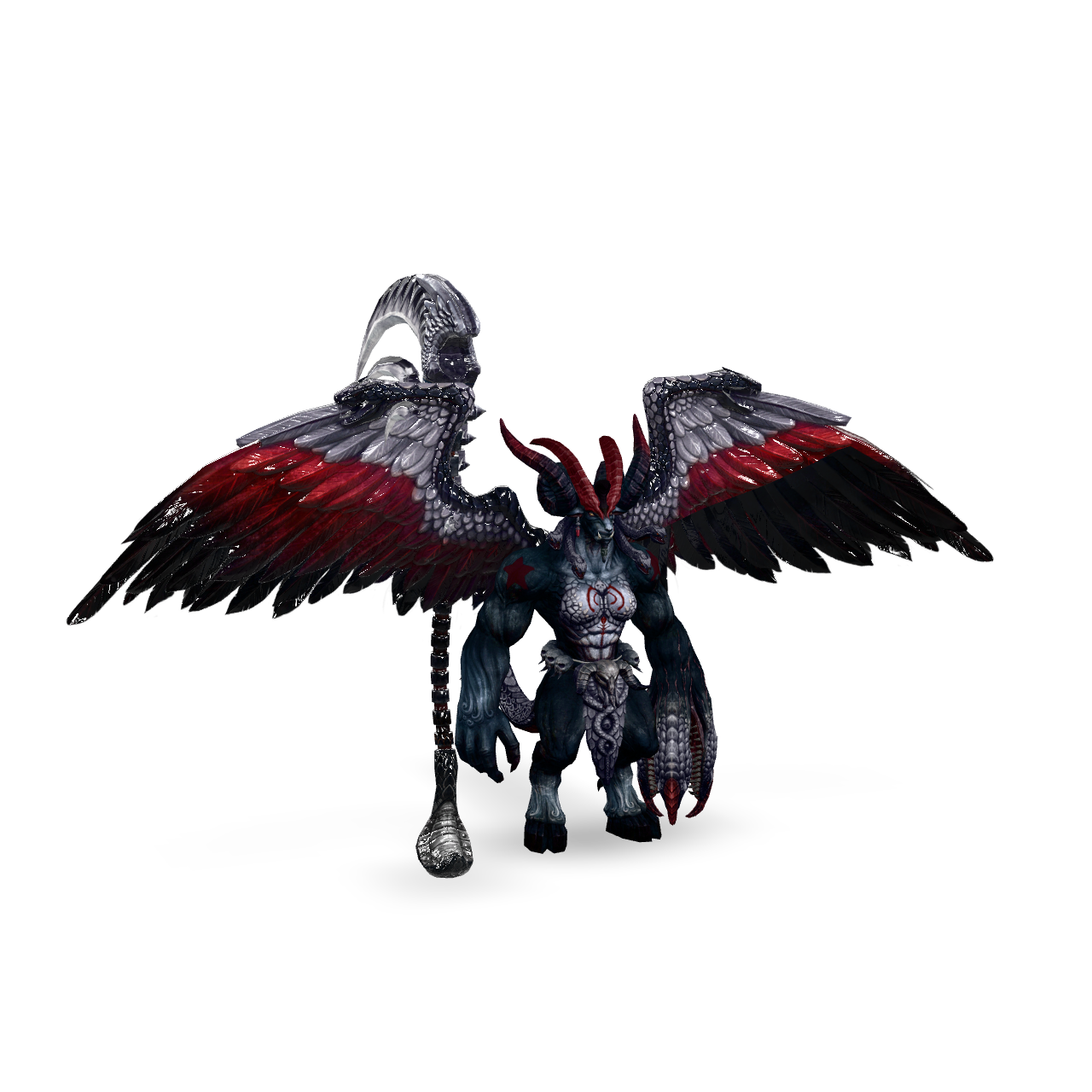 Winged Demon Beast 3D Model