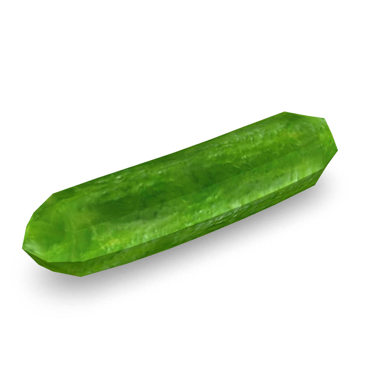 Low Poly Cucumber 3D Model