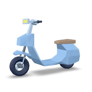Low Poly Scooter 3D Model
