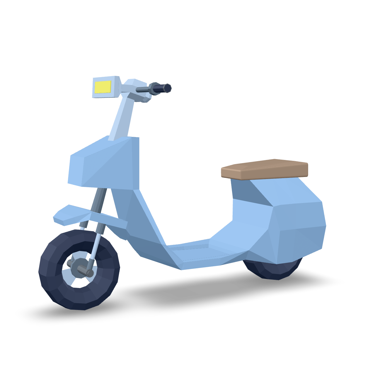 Low Poly Scooter 3D Model