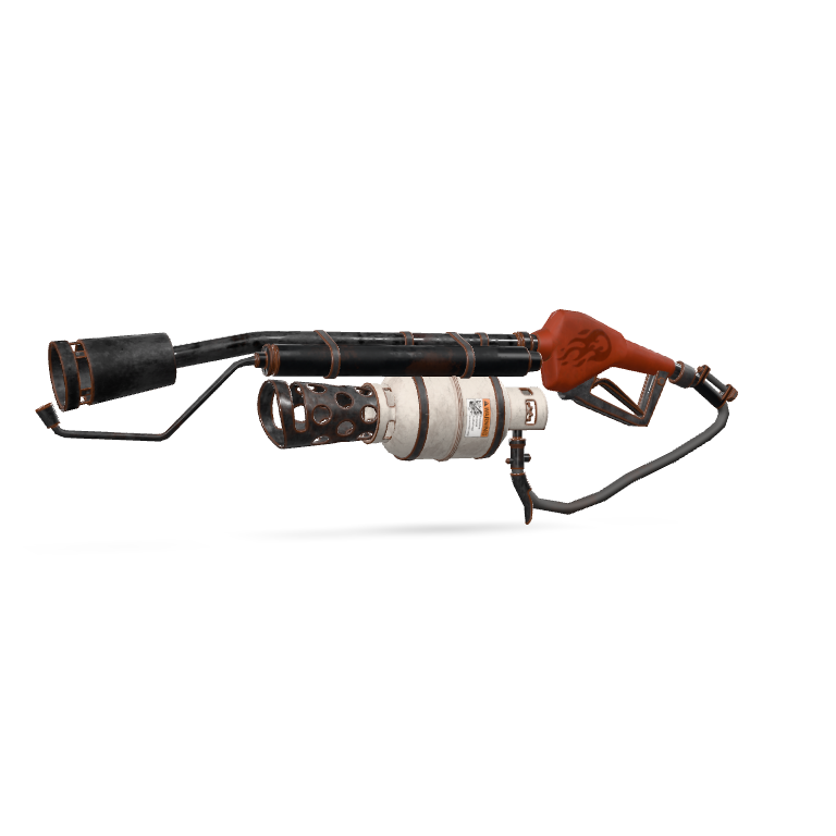 Stylized Flamethrower Design 3D Model