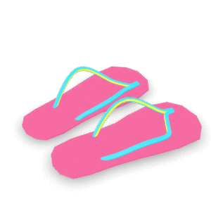 Summer Flip Flops 3D Model