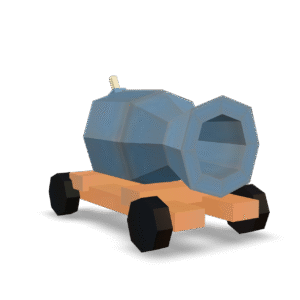Low Poly Cannon 3D Model