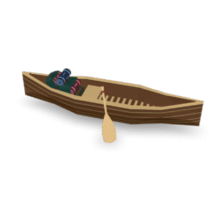 Stylized Canoe Asset 3D Model
